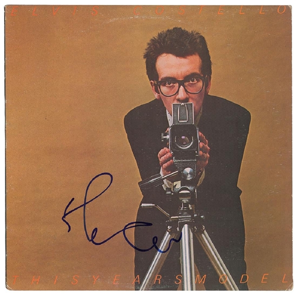 Elvis Costello Signed "This Years Model" Record Album Cover (John Brennan Collection)(Beckett/BAS Guaranteed)