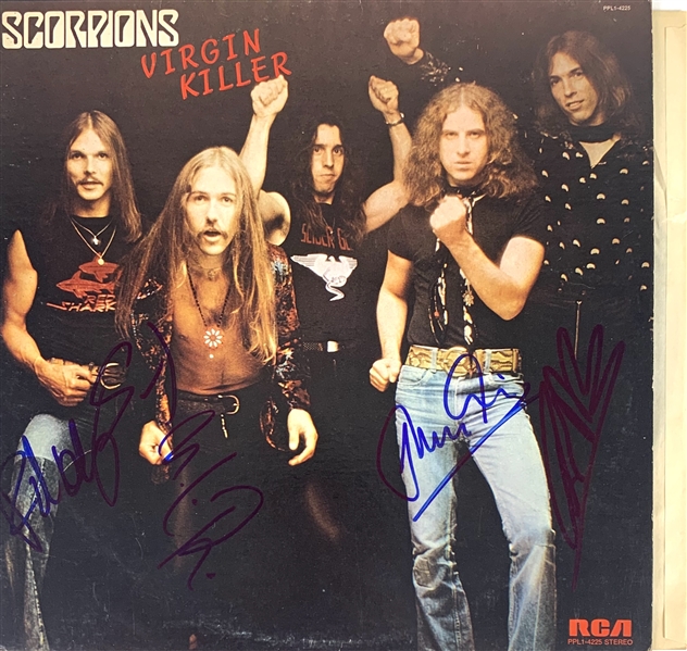 The Scorpions Group Signed "Virgin Killers" Record Album (4 Sigs)(John Brennan Collection)(Beckett/BAS Guaranteed)