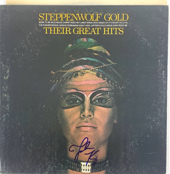 Steppenwolf: John Kay Signed "Steppenwolf Gold: Greatest Hits" Record Album (John Brennan Collection)(Beckett/BAS Guaranteed)