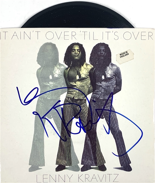 Lenny Kravitz Signed "It Aint Over Til Its Over" 45 RPM Single Album (John Brennan Collection)(Beckett/BAS Guaranteed)