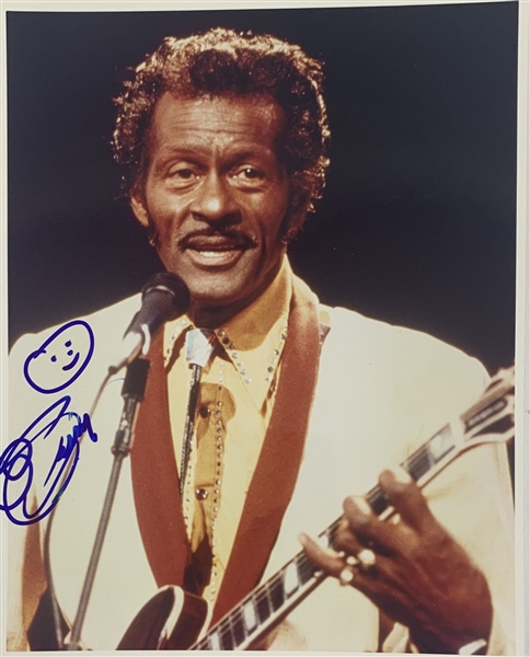 Chuck Berry In-Person Signed 8" x 10" Color Photo (John Brennan Collection)(Beckett/BAS Guaranteed)