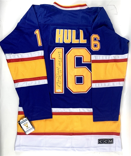 Brett Hull Signed St. Louis Blues Hockey Jersey (JSA)