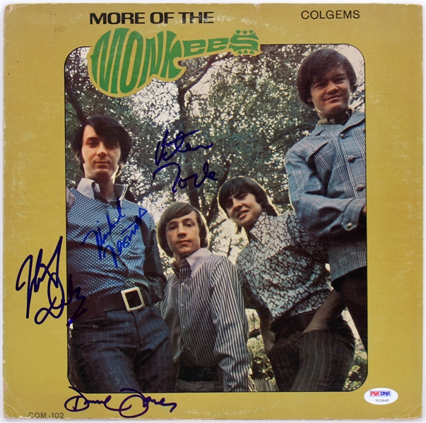 The Monkees Group Signed "More of the Monkees" Album w/ 4 Signatures! (PSA/DNA)