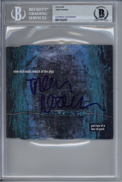 Trent Reznor Signed "March of the Pigs" CD Booklet (Beckett/BAS Encapsulated)