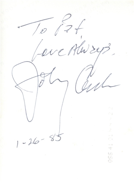 Johnny Cash Signed 3.5" x 5.5" Color Photograph (Beckett/BAS)