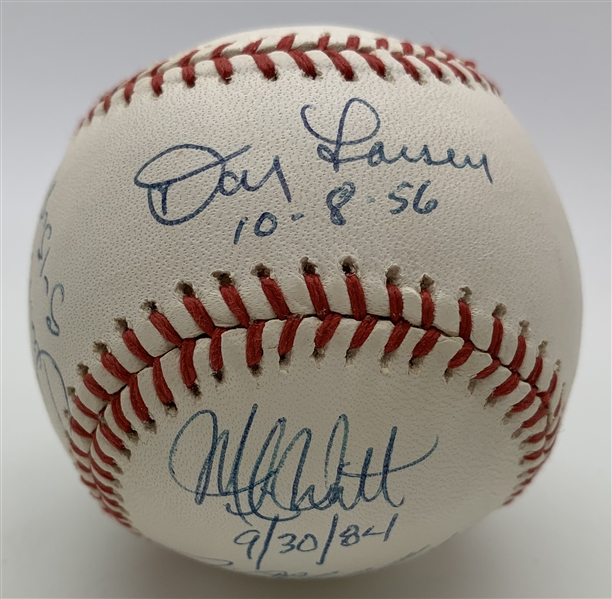 Perfect Game Pitchers Signed & Inscribed OAL Baseball w/ Koufax, Hunter & More! (Beckett/BAS)