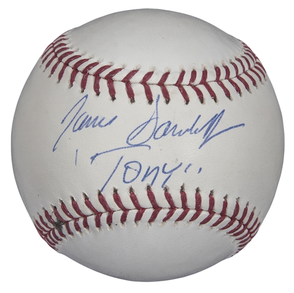 Sopranos: James Gandolfini Rare Signed & Inscribed "Tony" OML Baseball (Beckett/BAS)
