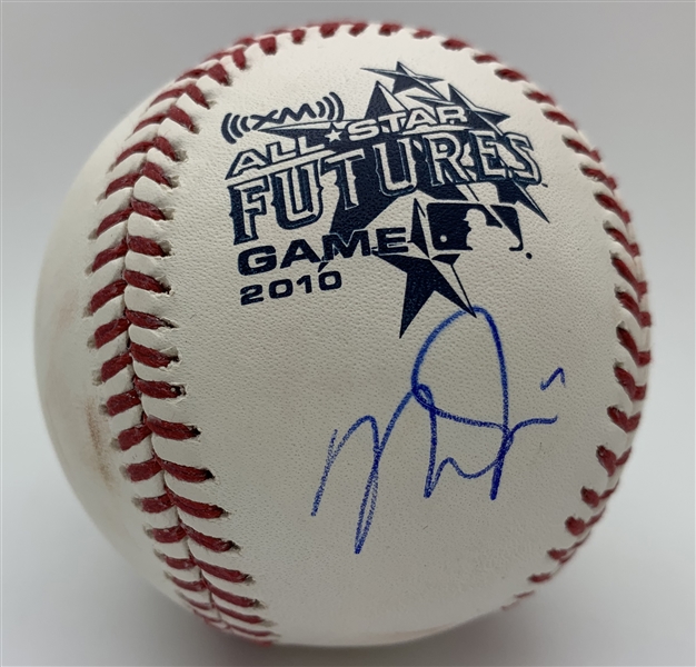 Mike Trout Rare Signed 2010 Futures OML Baseball (PSA/DNA)