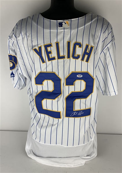 Christian Yelich Signed Milwaukee Brewers Jersey (PSA/DNA)