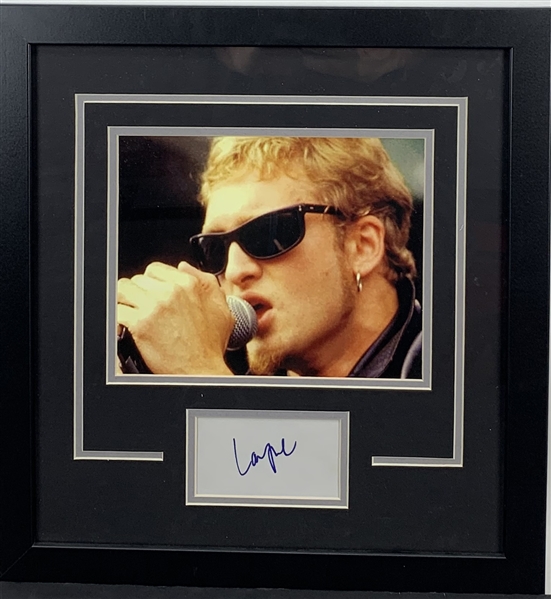 Alice in Chains: Layne Staley Signed 2.75" x 4.5" Album Page Framed Display (JSA)