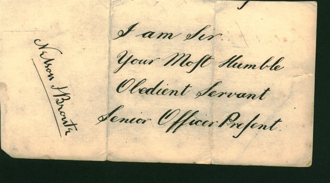 Horatio Nelson Rare Signed 6.5" x 3.5" Partial Document (Beckett/BAS Guaranteed)
