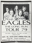 Eagles Rare Group Signed 20" x 27" Original 1979 "The Long Run" Tour Concert Poster w/ All Five Members! (Beckett/BAS Guaranteed)
