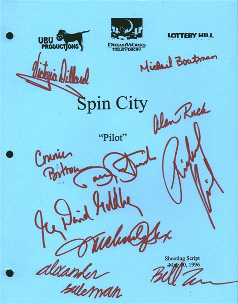Spin City Cast Signed Original Pilot Script w/ 10 Signatures! (Beckett/BAS Guaranteed)