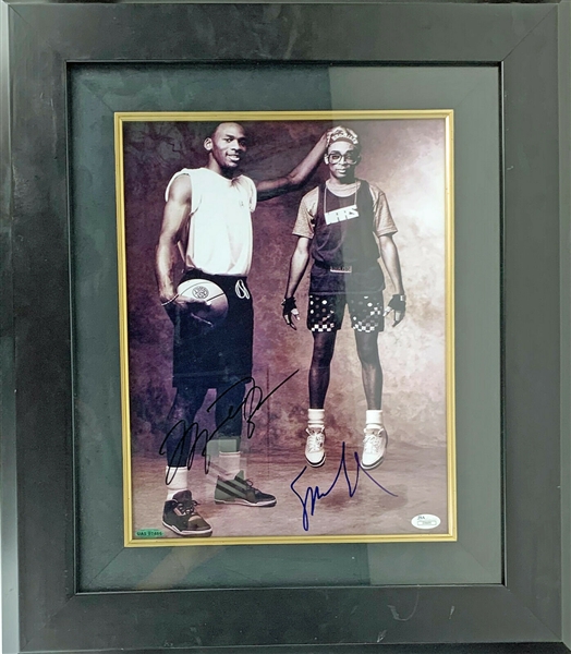 Michael Jordan & Spike Lee Dual-Signed & Framed 8" x 10" Photograph (UDA & JSA)
