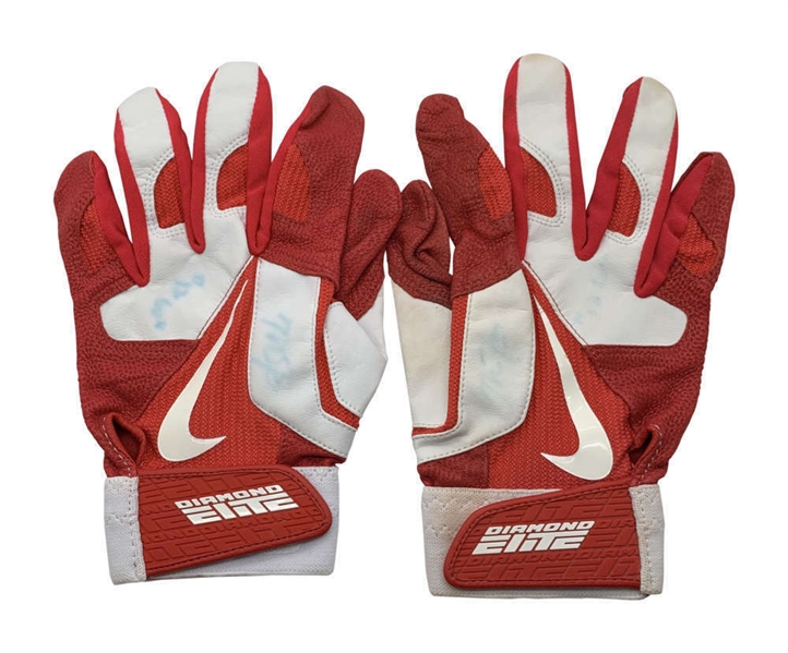 Mike Trout Game Used/Worn & Signed 2012 Rookie Batting Gloves (Anderson Authentics & Beckett/BAS))