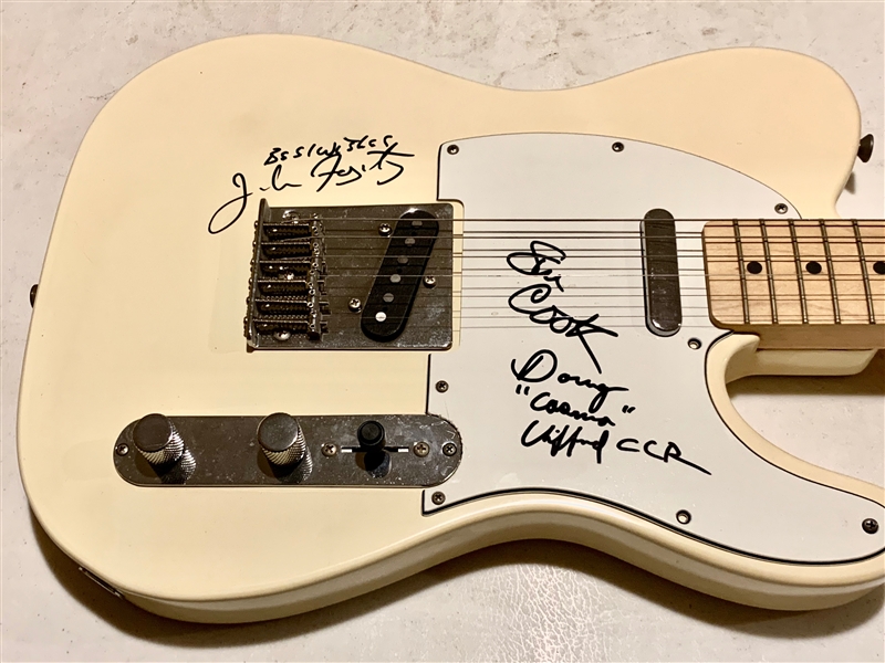 Creedence Clearwater Revival Rare Band Signed Fender Telecaster Guitar (John Brennan Collection)(Beckett/BAS Guaranteed)