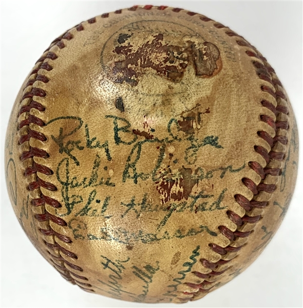 1951 Brooklyn Dodgers Team Signed ONL Baseball with Robinson, Campanella and Others (28 Sigs)(PSA/DNA)