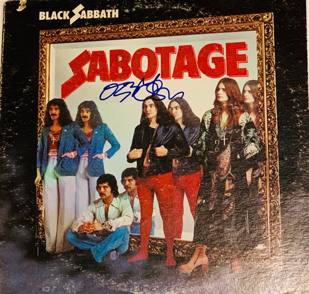 Black Sabbath: Ozzy Osbourne Signed "Sabotage" Record Album Cover (John Brennan Collection)(Beckett/BAS Guaranteed)