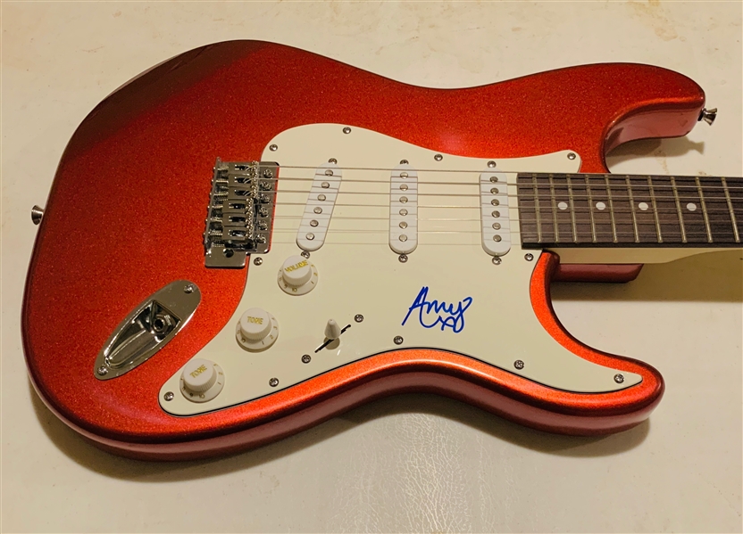 Amy Winehouse RARE In-Person Signed Stratocaster Style Electric Guitar (John Brennan Collection)(Beckett/BAS Guaranteed)