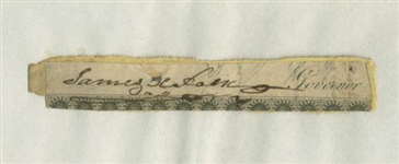 President James K. Polk Signed 1" x 3" Document Clipping (Beckett)