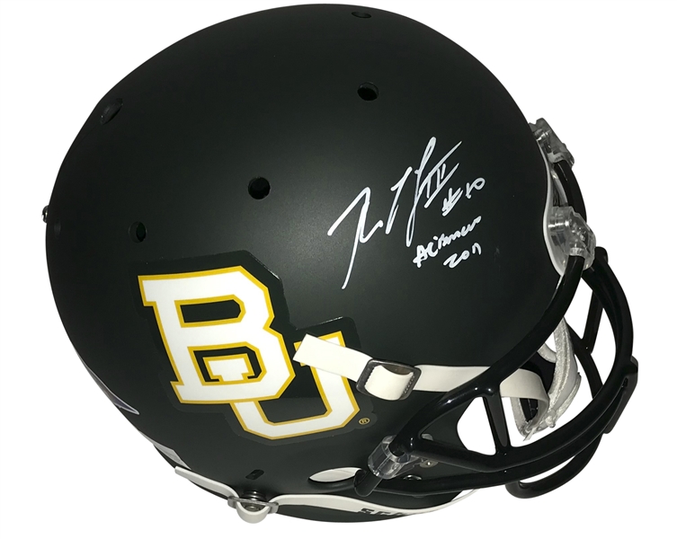 Robert Griffin III Signed & Inscribed Baylor Helmet (JSA)
