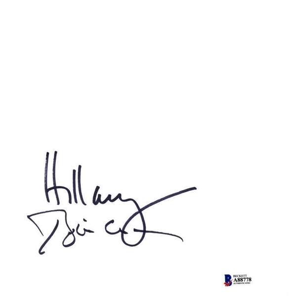 Bill & Hillary Clinton Dual-Signed *7" x 10" Album Page (Beckett/BAS)