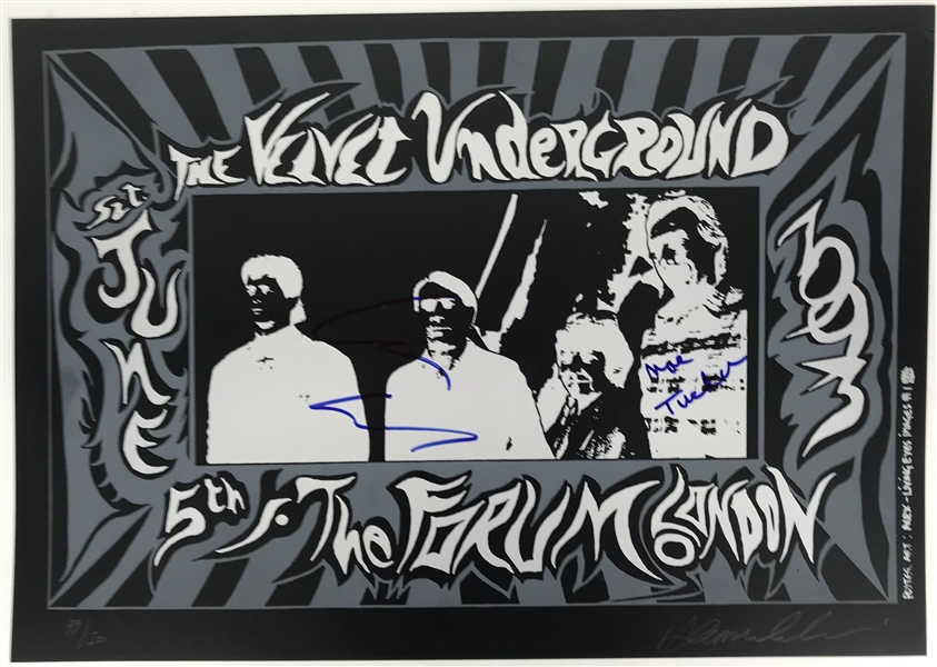 The Velvet Underground Signed Limited Edition 13" x 17" Concert Poster w/Reed, Tucker, etc.! (Beckett/BAS)