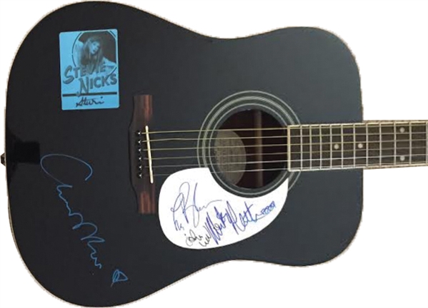 Fleetwood Mac Rare Group Signed Acoustic Guitar w/ Nicks! (JSA)
