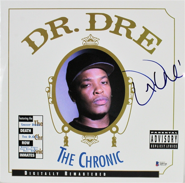 Dr. Dre Signed "The Chronic" Album Cover (Beckett/BAS)