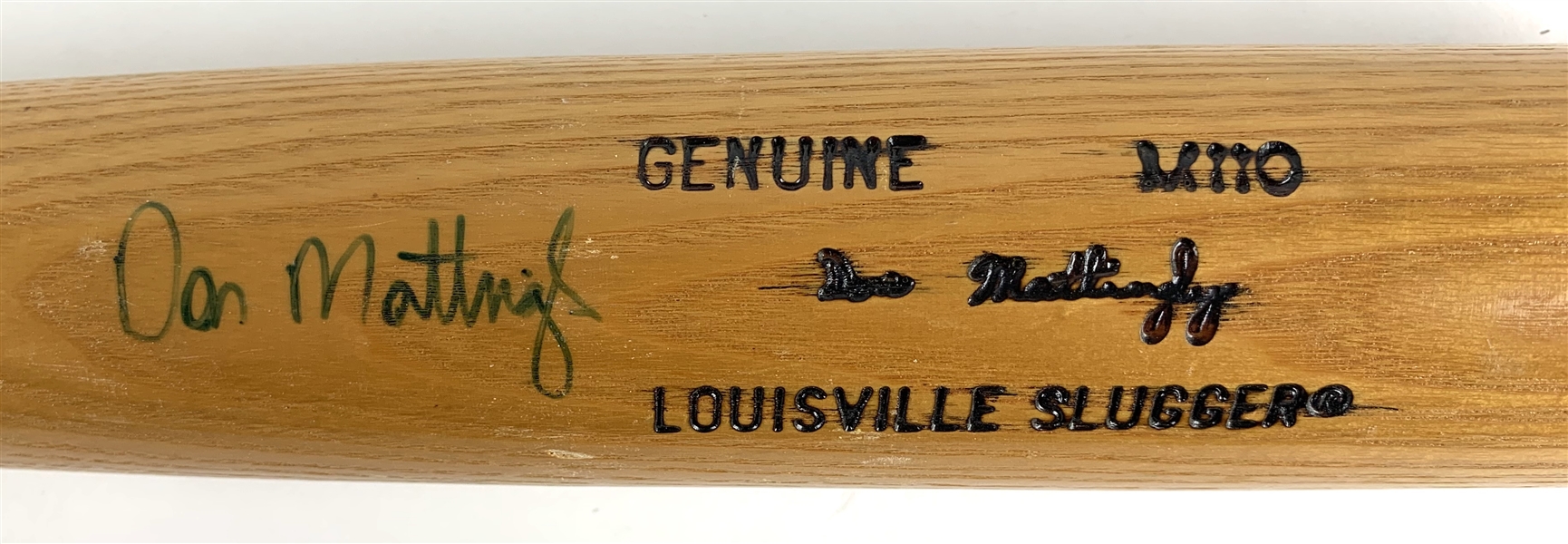 Don Mattingly Signed Louisville Slugger Personal Model Baseball Bat (Beckett/BAS)