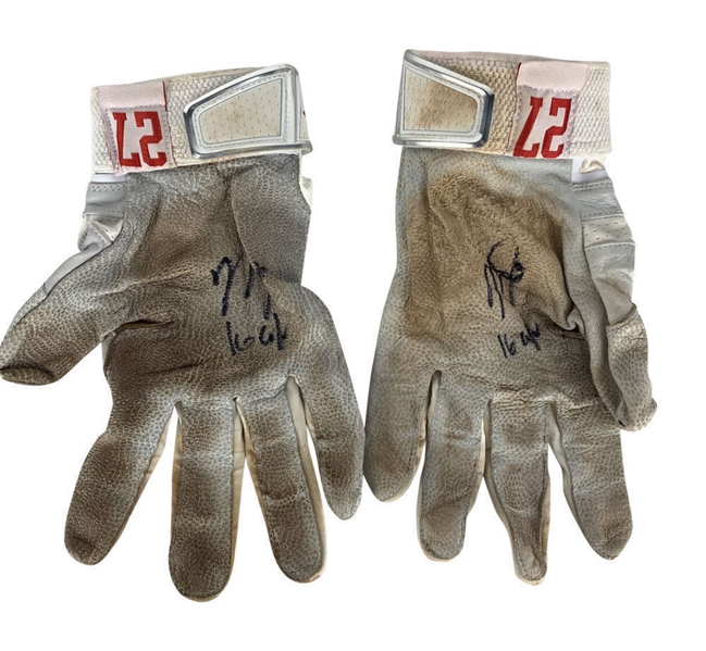 Mike Trout Signed Game Used Worn 2016 MVP Batting Gloves w/ Exact Style Match! (JSA & Anderson Authentics)