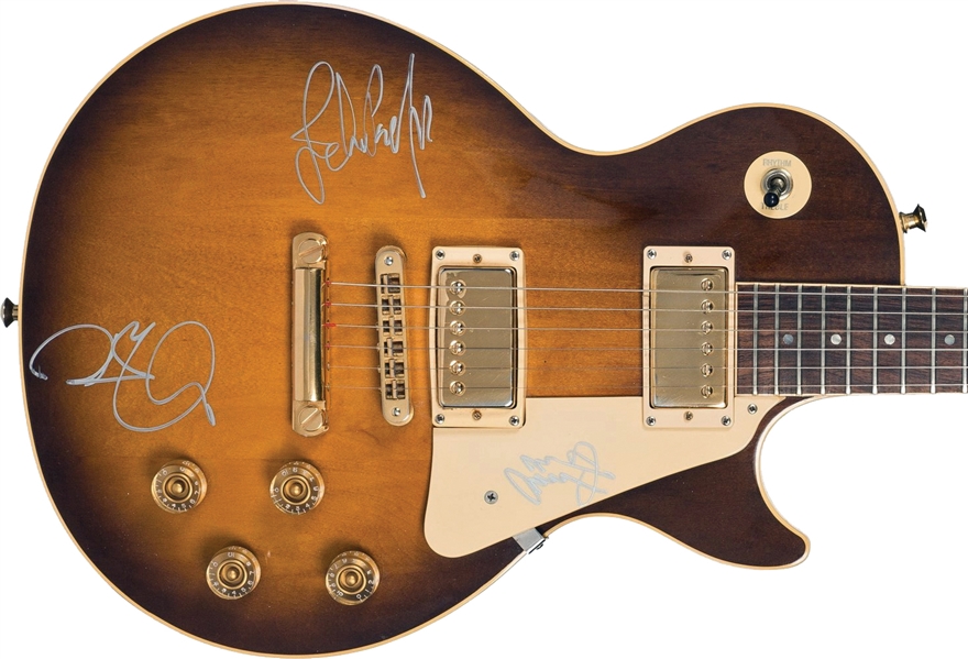 Led Zeppelin Group Signed Gibson Les Paul Guitar with Page, Plant & Jones (Epperson/REAL)(Beckett/BAS Guaranteed)