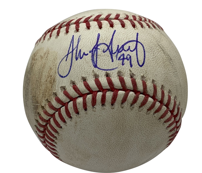 Jake Arrieta Signed, Game Used & Pitched 2019 OML Baseball To Corey Seager! (PSA/DNA & MLB)