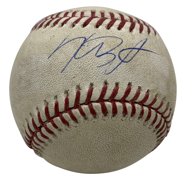 Kris Bryant Signed & Game Used OML Baseball :: Used 8-31-2016 PIT vs CHC :: Bryant Hits 36th HR of 2016 (Beckett/BAS & MLB Authentication)