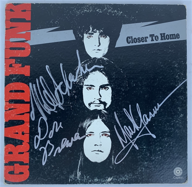 Grand Funk Group Signed "Closer to Home" Album w/ 3 Signatures! (JSA)