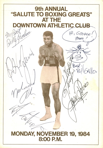 Boxing Legends Multi-Signed 6" x 9" Program w/ Ali, Frazier & Others! (PSA/DNA)