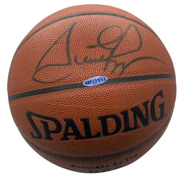 Scottie Pippen Signed NBA I/O Basketball (Upper Deck)