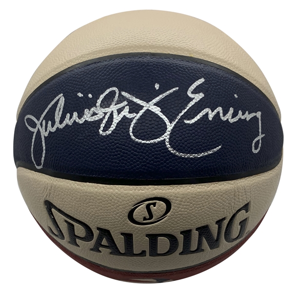 Julius Erving Signed ABA Basketball (PSA/DNA)