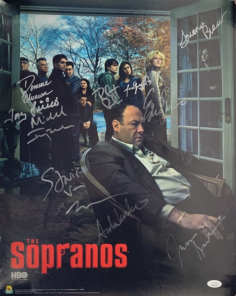 The Sopranos Cast Signed 16" x 20" Poster w/ Gandolfini! (JSA)