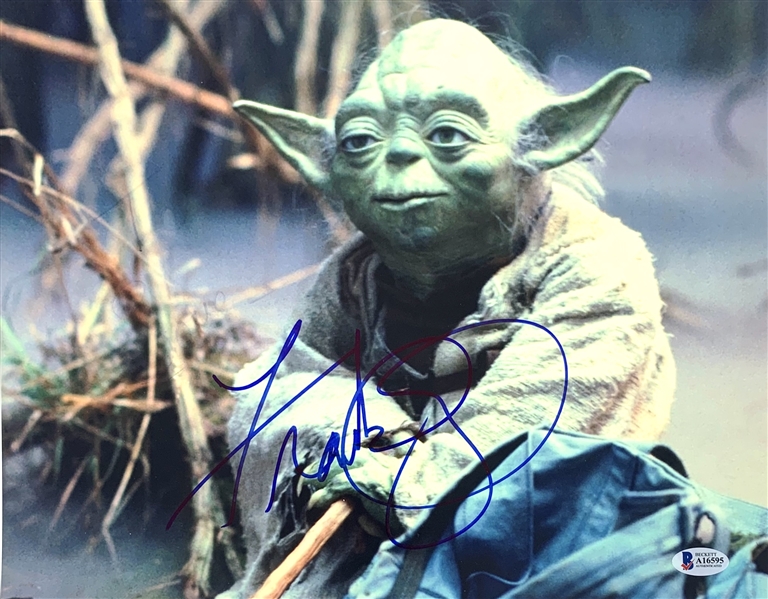 Star Wars: Frank Oz Signed 11" x 14" Color Photo as "Yoda" from "The Empire Strikes Back" (Beckett/BAS LOA)