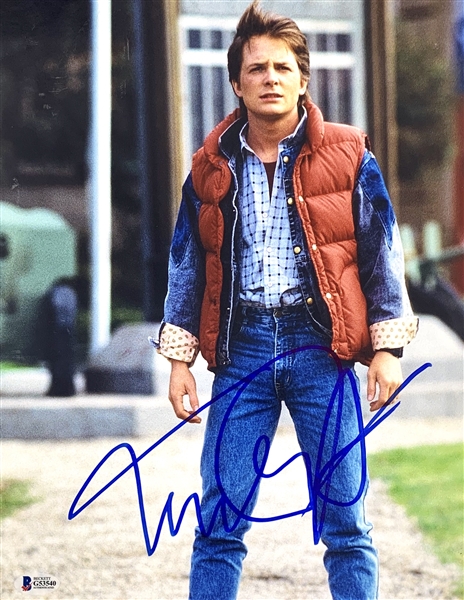 Michael J. Fox Signed 11" x 14" Color Photo from "Beck to the Future" (Beckett/BAS)