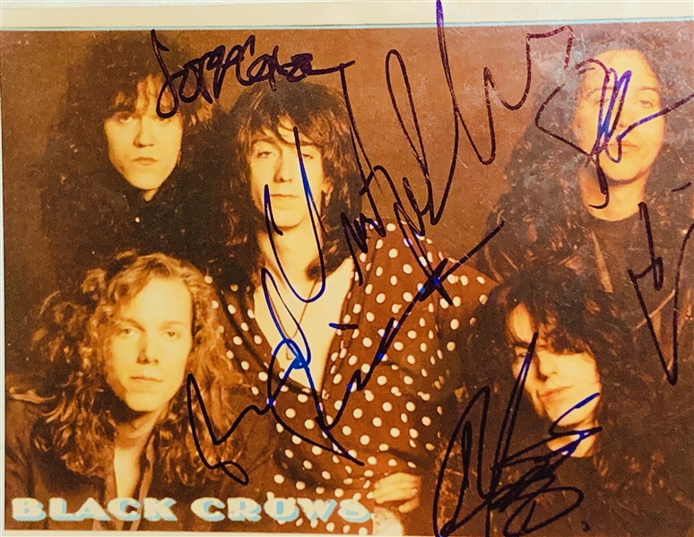 The Black Crowes Group Signed 8" x 10" Color Photo (Original Lineup)(John Brennan Collection)(Beckett/BAS Guaranteed)