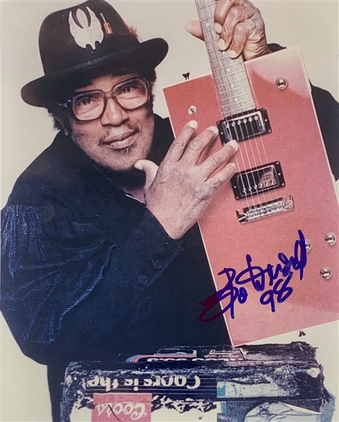 Bo Diddley In-Person Signed 8" x 10" Color Photo (John Brennan Collection)(Beckett/BAS Guaranteed)