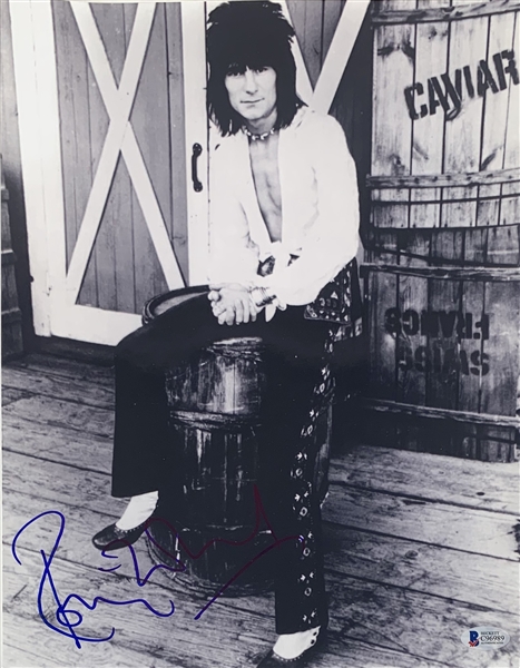 The Rolling Stones: Ronnie Wood Signed 11" x 14" Photo (John Brennan Collection)(Beckett/BAS Guaranteed)