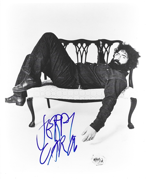 The Grateful Dead: Jerry Garcia Superb Signed 8" x 10" B&W Photograph (John Brennan Collection)(Beckett/BAS Guaranteed)