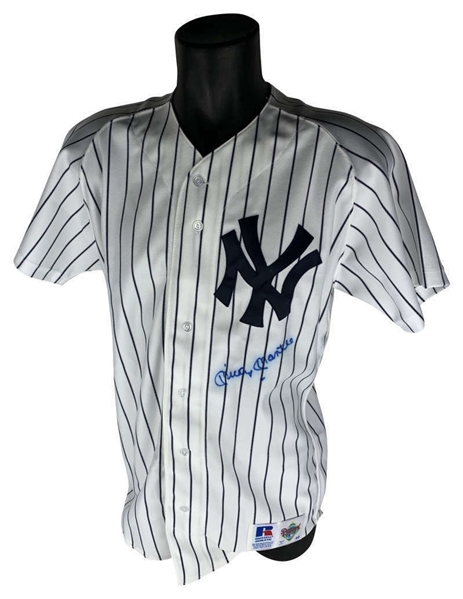 Mickey Mantle Signed New York Yankees Personal Model 1992 Old Timers Day Jersey (PSA/DNA)
