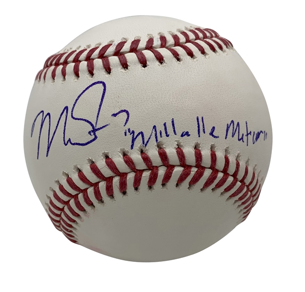 Mike Trout Signed & Inscribed "Millville Meteor " OML Baseball (MLB)