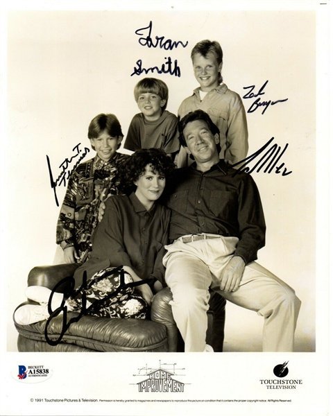 Home Improvement ULTRA-RARE Vintage Cast Signed 8" x 10" Photograph w/ 5 Signatures (Beckett/BAS)
