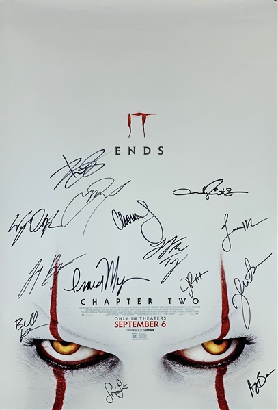 "It: Chapter 2" Cast Signed 27" x 40" Full Sized Movie Poster (Beckett/BAS Guaranteed)
