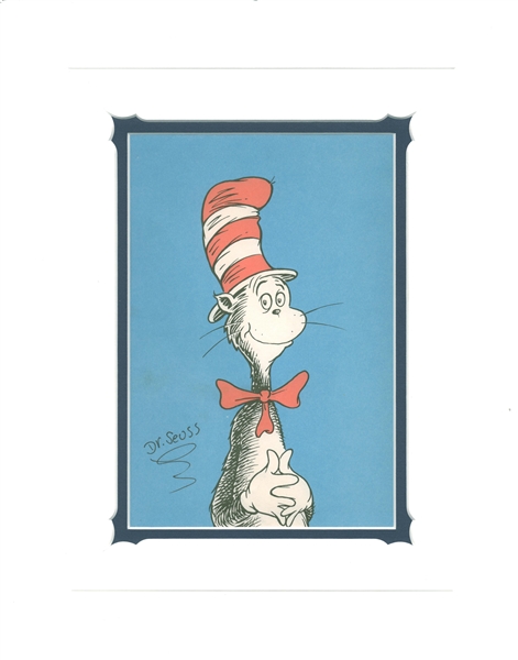 Dr Seuss Signed 8" x 5.5" Personal "Cat in the Hat" Stationary (Beckett/BAS Guaranteed)